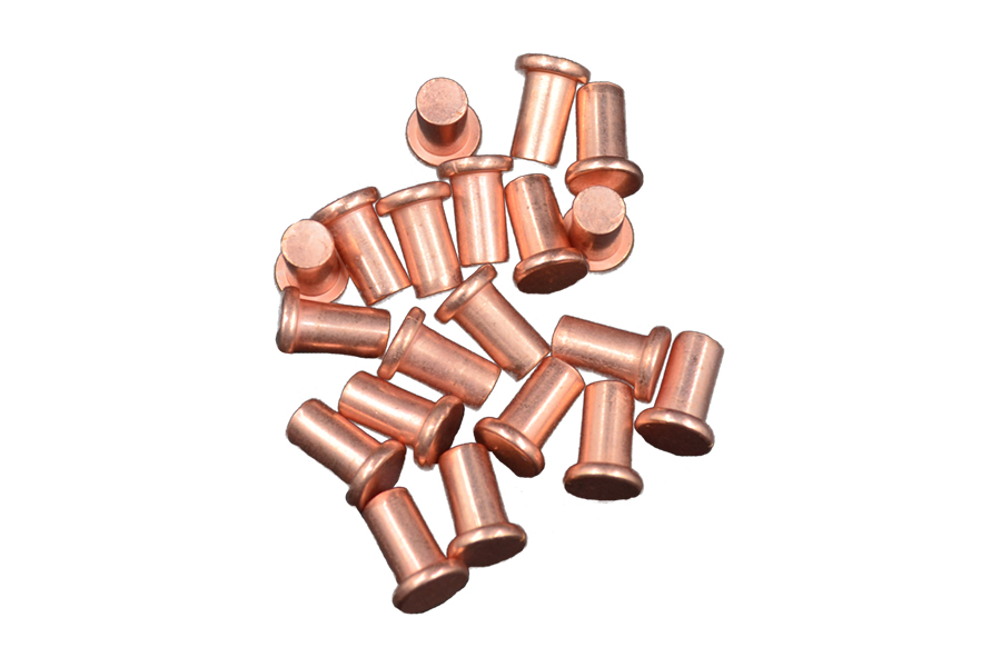 Copper plating on rivet