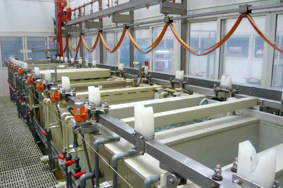 Automatic barrel and rack plating production line (gold plating)